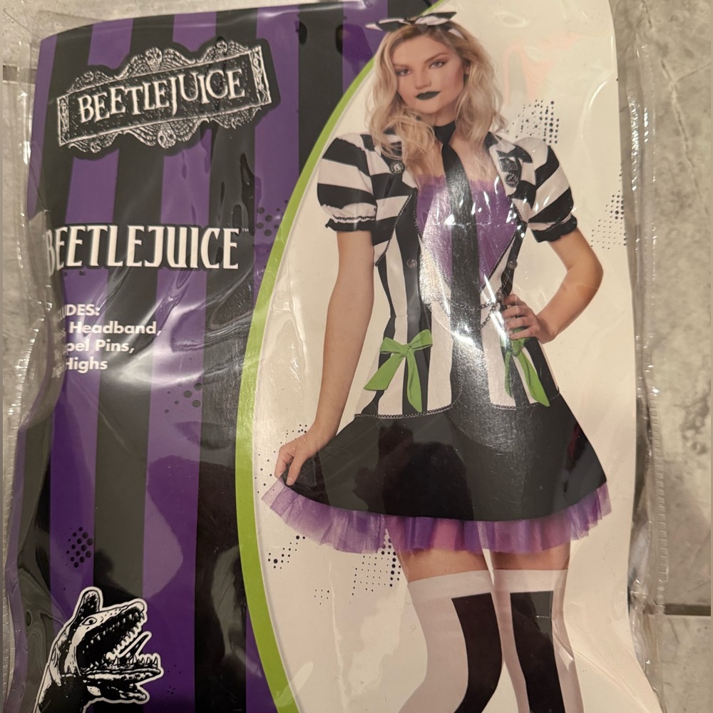 Beetlejuice Striped Costume Dress